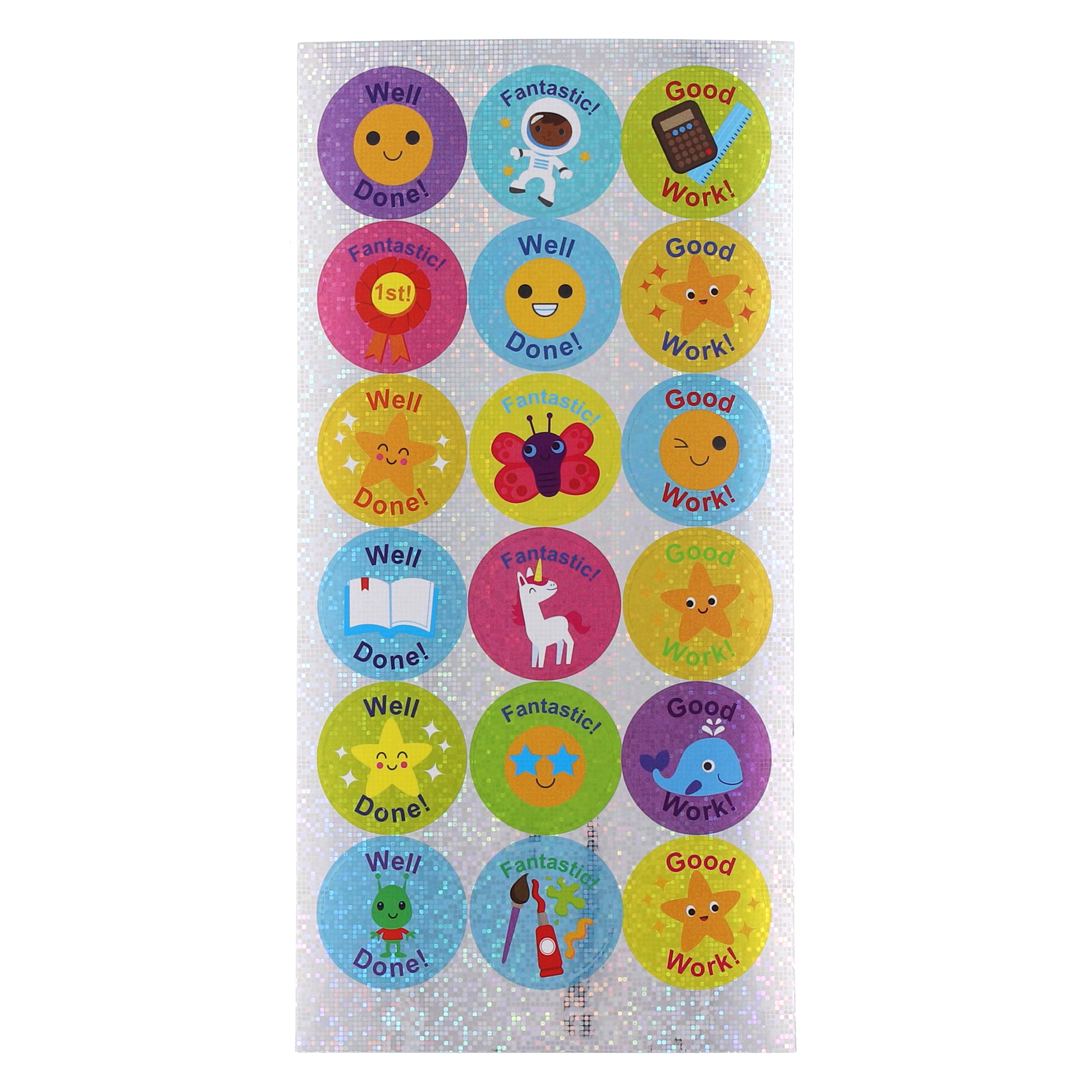 G1778913 Classmates Sparkly Praise Stickers 28mm Pack Of 54 Gls